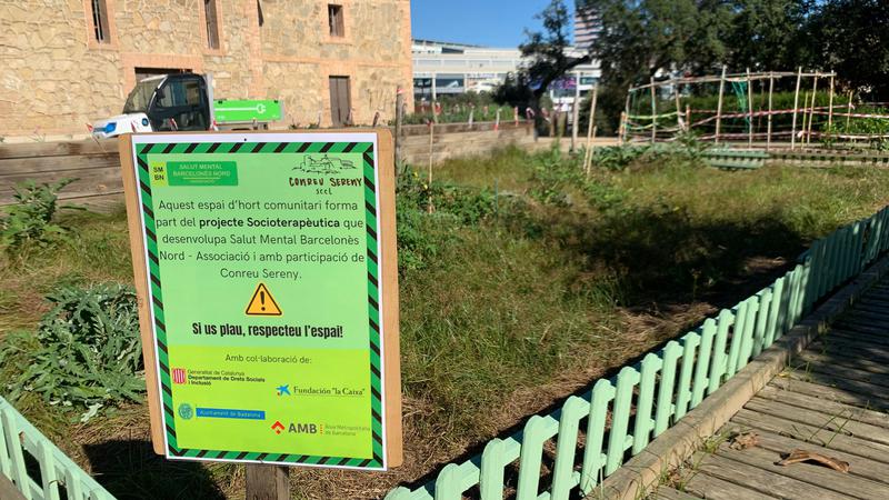 L'Associació Salut Mental Barcelonès Nord amplia el projecte d'Hort Comunitari al Parc de Ca l'Arnús