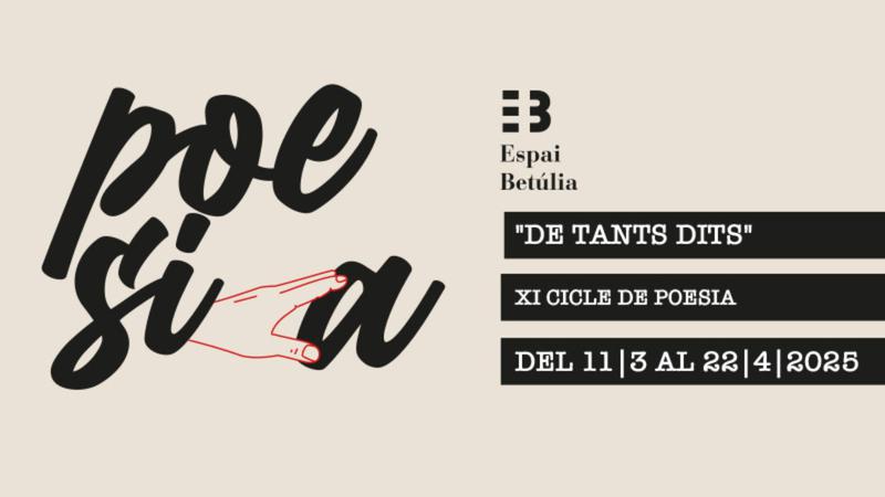 Comença l'XI cicle de Poesia 'De tants dits': consulta tota la programació