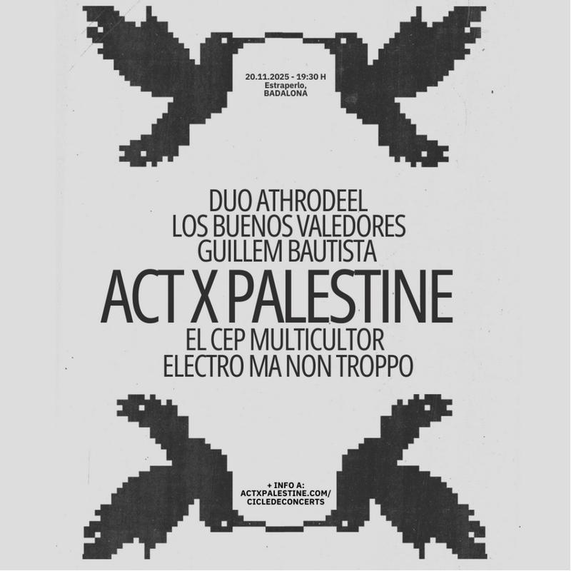 L'estraperlo acull avui 20N un dels concerts solidaris del cicle ActxPalestine