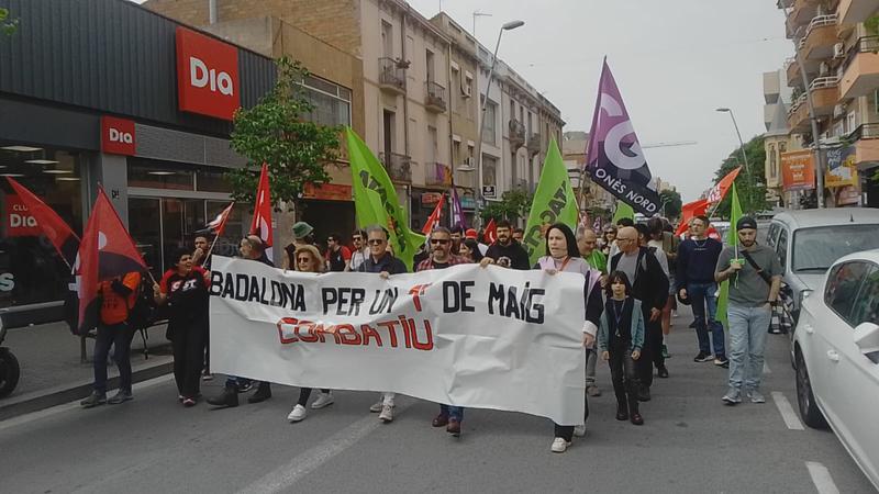 El moviment obrer de Badalona surt al carrer per defensar dels drets dels treballadors i mantenir la lluita obrera a la ciutat