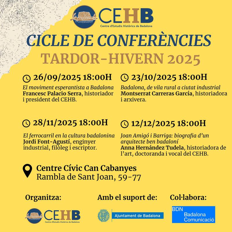 CICLE CONFERÈNCIES CEHB