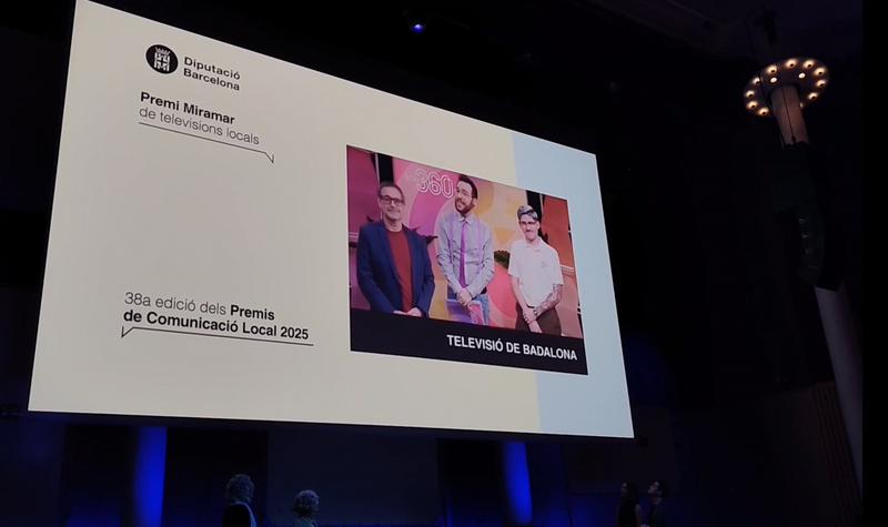 Televisió de Badalona, finalista del Premi Miramar a millor televisió local