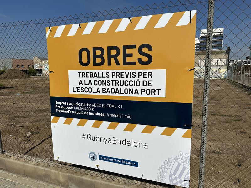 Inici descontaminació terrenys escola Badalona 1