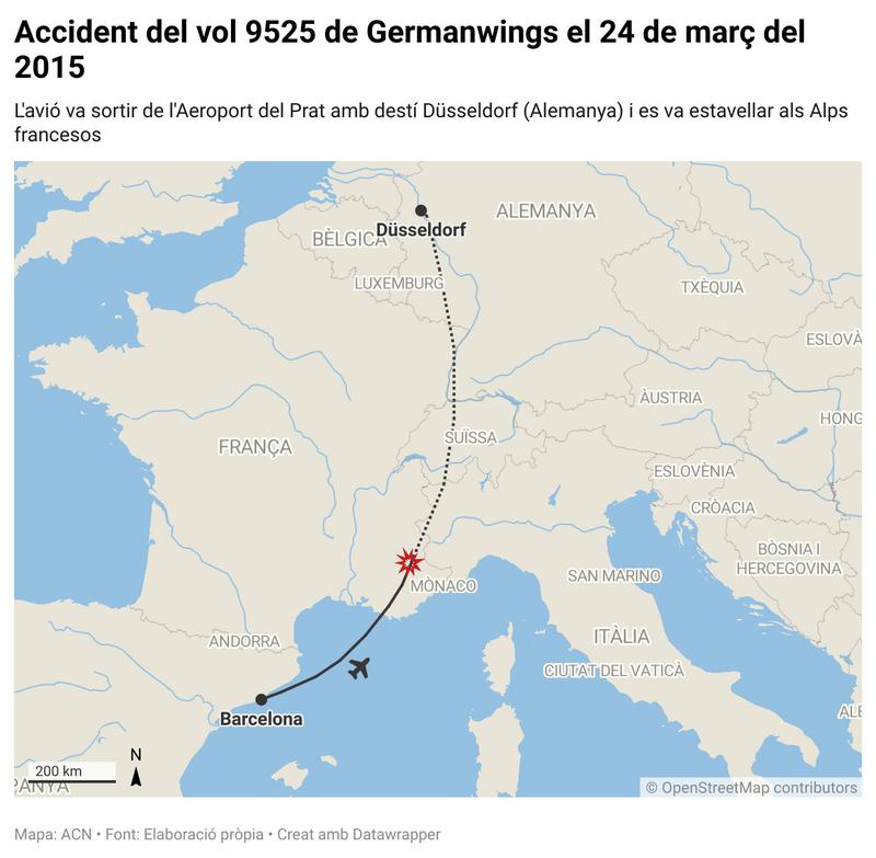 MAPA GERMANWINGS AVIO