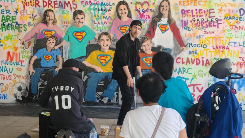 'El pati és de tothom': L'Institut Guttmann torna a celebrar el Mou-te i veuràs amb un mural de TVBOY