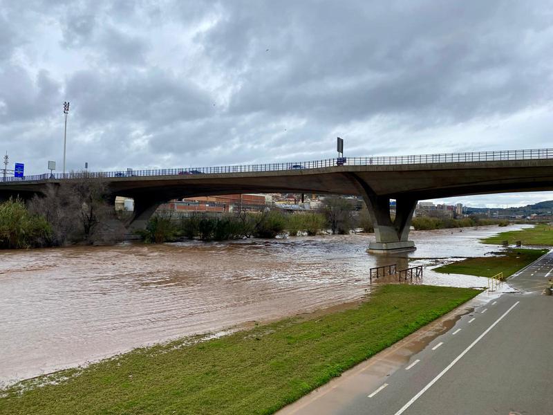 El Parc Fluvial del Besòs, tancat de forma temporal pel risc de crescuda sobtada del riu