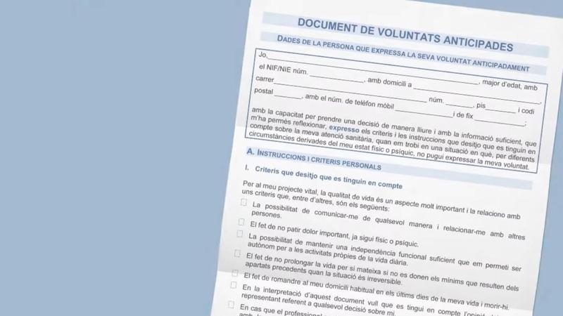 Creix un 70% la xifra de Documents de Voluntats Anticipades registrats a Catalunya