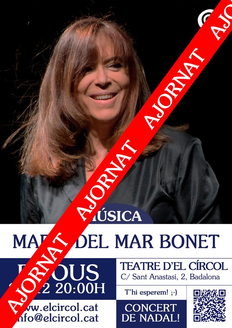 Nova data: Maria del Mar Bonet cantarà al Teatre d'El Círcol el 29 de febrer