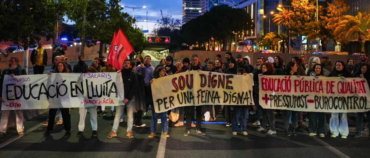 Els docents en lluita en una nova vaga educativa
