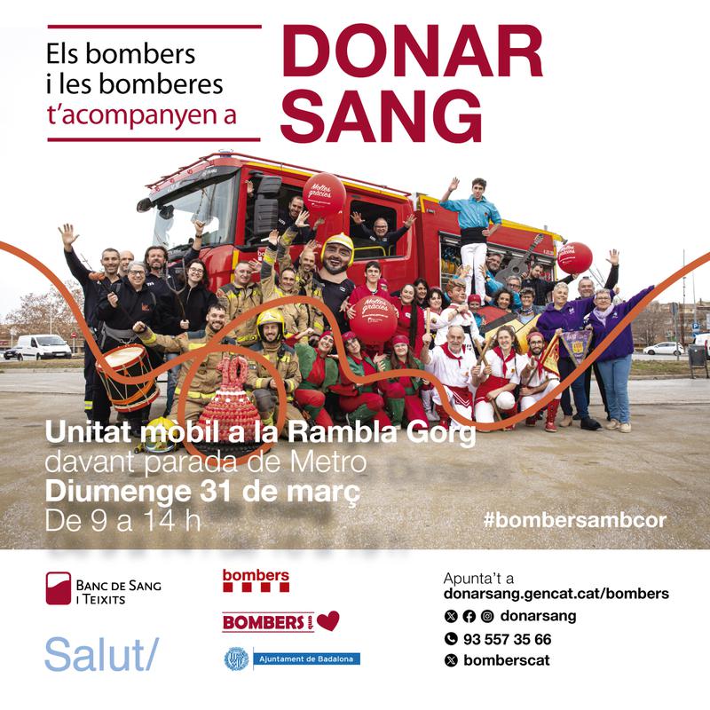 Badalona s'adhereix a la 10a edició de la campanya de donació de sang impulsada pels Bombers i el Banc de Sang i Teixits