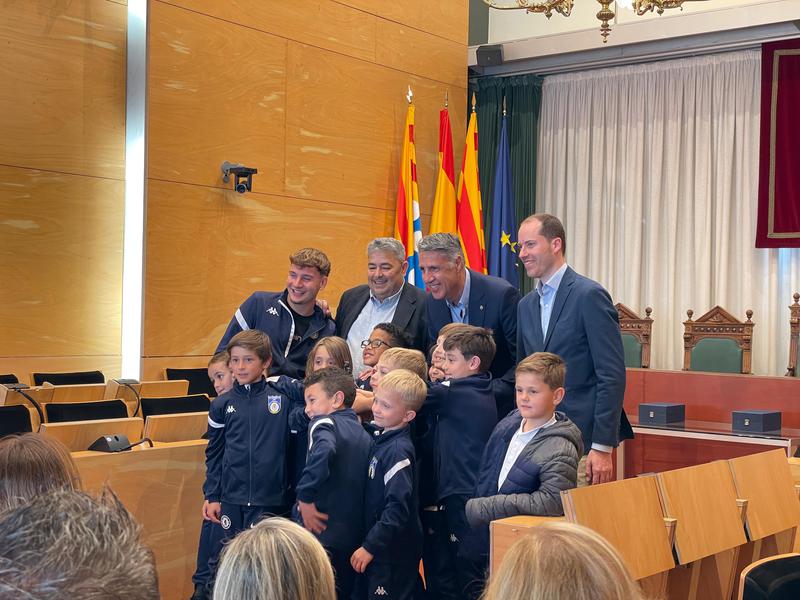 Reconeixement al Sistrells i el Lloreda a l'Ajuntament per les fites assolides la temporada passada