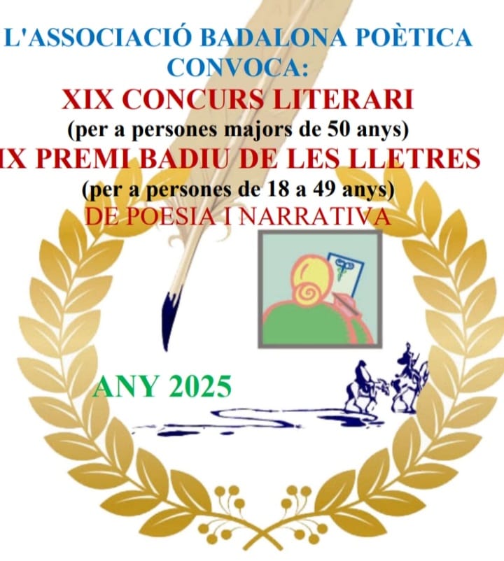 Badalona Poètica convoca el 19vè concurs Literari i el 9vè premi Badiu de les Lletres