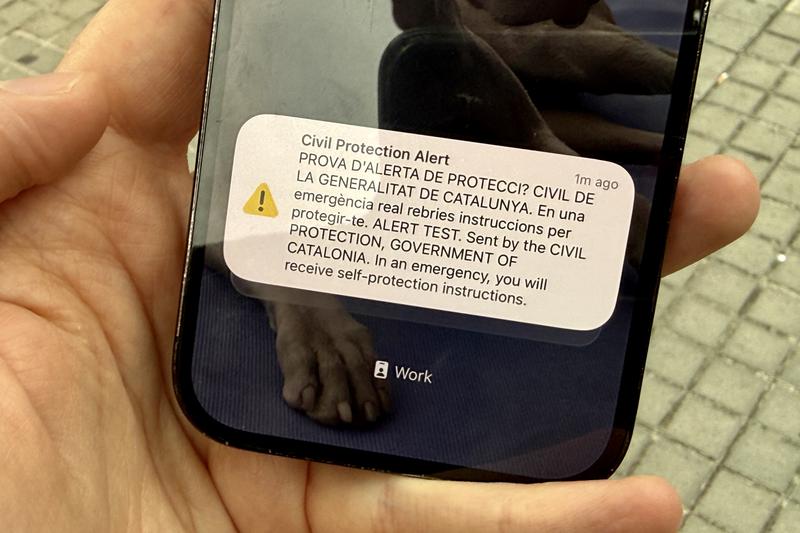 Nou simulacre d'alertes enviat a 5 milions de persones, el més massiu fins al moment