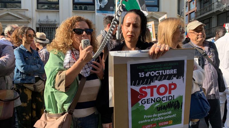 LECTURA MANIFESTA PALESTINA CCOO UGT