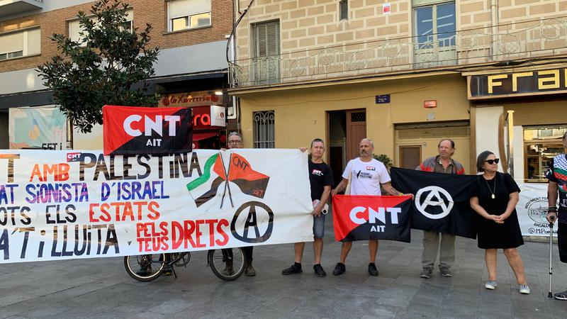 LECTURA MANIFESTA PALESTINA CNT CGT