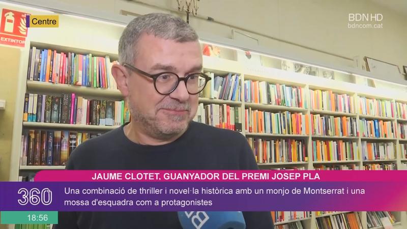 Jaume Clotet presenta la novel·la guanyadora del Josep Pla a la llibreria Saltamartí de Badalona