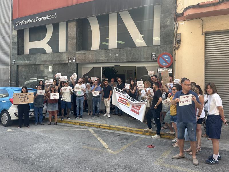 Els treballadors de Badalona Comunicació es mobilitzen per aconseguir sous dignes
