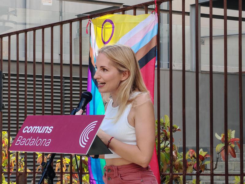 Aïda Llauradó a l'acte Badalona amb Orgull